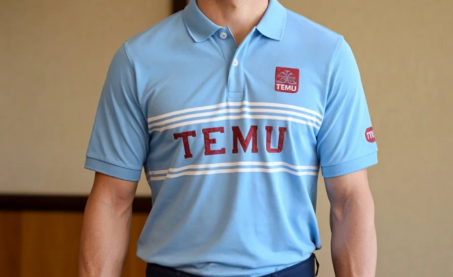 UNC Blue Polo Shirt Temu