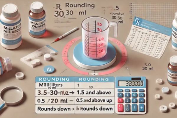 rounding ml in an oz naplex 30