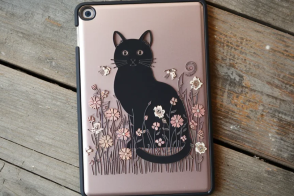 lenovo tab m9 black cat flower case