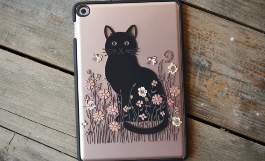 lenovo tab m9 black cat flower case